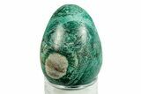 Polished Chrysocolla & Malachite Egg - Peru #255296-1